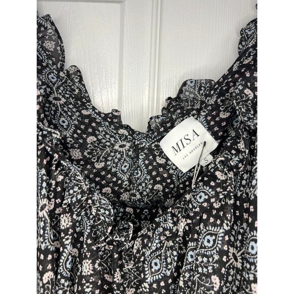 MISA Los Angeles Suki Cold Shoulder Shift Dress sz S - Picture 5 of 6